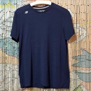 New Balance Lightning Short Sleeve Crew Neck Lightweight T-Shirt, Blue, Small